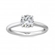 FlyerFit® 18K White Gold Solitaire Engagement Ring