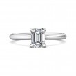 FlyerFit® 14K White Gold Solitaire Engagement Ring
