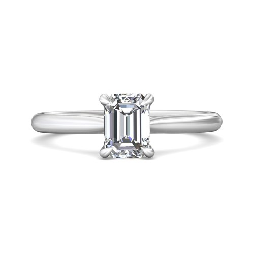 FlyerFit&reg; 14K White Gold Solitaire Engagement Ring