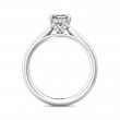 FlyerFit® 14K White Gold Solitaire Engagement Ring