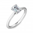 FlyerFit® 14K White Gold Solitaire Engagement Ring