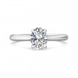 FlyerFit® 14K White Gold Solitaire Engagement Ring