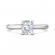 FlyerFit® 14K White Gold Solitaire Engagement Ring