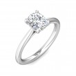 FlyerFit® 14K White Gold Solitaire Engagement Ring