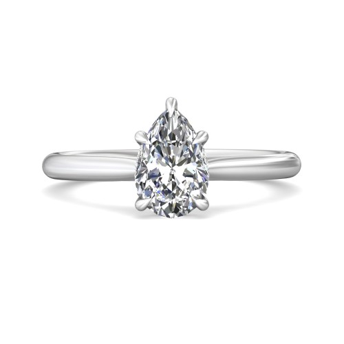 FlyerFit&reg; Platinum Solitaire Engagement Ring