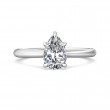 FlyerFit® Platinum Solitaire Engagement Ring
