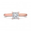 FlyerFit® 14K Pink Gold Solitaire Engagement Ring