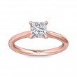FlyerFit® 14K Pink Gold Solitaire Engagement Ring