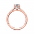 FlyerFit® 18K Pink Gold Solitaire Engagement Ring