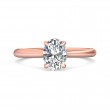 FlyerFit® 18K Pink Gold Solitaire Engagement Ring