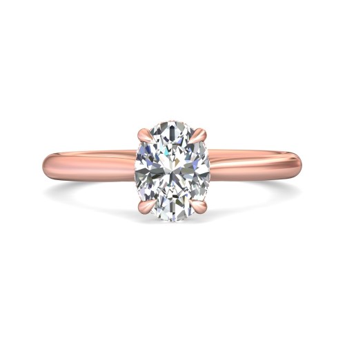 FlyerFit&reg; 14K Pink Gold Solitaire Engagement Ring