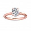 FlyerFit® 18K Pink Gold Solitaire Engagement Ring