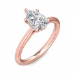 FlyerFit® 18K Pink Gold Solitaire Engagement Ring