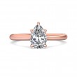 FlyerFit® 14K Pink Gold Solitaire Engagement Ring