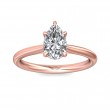 FlyerFit® 14K Pink Gold Solitaire Engagement Ring