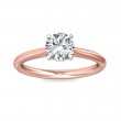FlyerFit® 18K Pink Gold Shank And White Gold Top Solitaire Engagement Ring