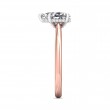 FlyerFit® 18K Pink Gold Shank And White Gold Top Solitaire Engagement Ring
