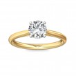 FlyerFit® 18K Yellow Gold Shank And White Gold Top Solitaire Engagement Ring
