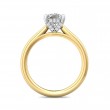 FlyerFit® 18K Yellow Gold Shank And Platinum Top Solitaire Engagement Ring