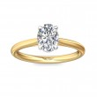 FlyerFit® 18K Yellow Gold Shank And Platinum Top Solitaire Engagement Ring