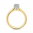 FlyerFit® 18K Yellow Gold Shank And Platinum Top Solitaire Engagement Ring