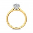 FlyerFit® 18K Yellow Gold Shank And Platinum Top Solitaire Engagement Ring