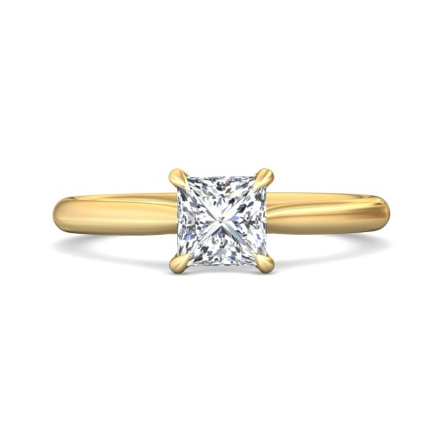 FlyerFit&reg; 14K Yellow Gold Solitaire Engagement Ring