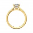 FlyerFit® 18K Yellow Gold Solitaire Engagement Ring
