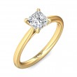 FlyerFit® 18K Yellow Gold Solitaire Engagement Ring