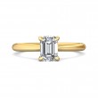 FlyerFit® 18K Yellow Gold Solitaire Engagement Ring