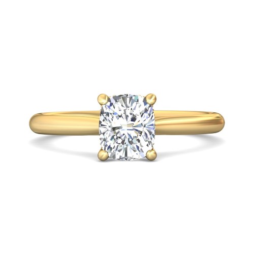 FlyerFit&reg; 18K Yellow Gold Solitaire Engagement Ring