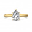 FlyerFit® 18K Yellow Gold Solitaire Engagement Ring