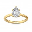 FlyerFit® 18K Yellow Gold Solitaire Engagement Ring