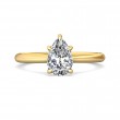 FlyerFit® 14K Yellow Gold Solitaire Engagement Ring