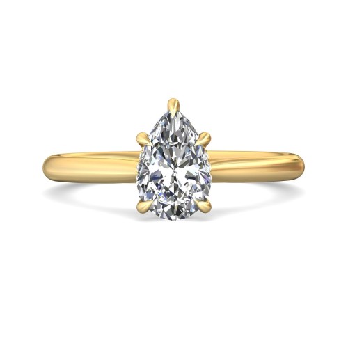FlyerFit&reg; 14K Yellow Gold Solitaire Engagement Ring