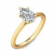 FlyerFit® 14K Yellow Gold Solitaire Engagement Ring