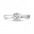 FlyerFit® 14K White Gold Solitaire Engagement Ring
