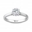 FlyerFit® 14K White Gold Solitaire Engagement Ring