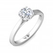 FlyerFit® 14K White Gold Solitaire Engagement Ring