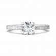 FlyerFit® Platinum Vintage Engagement Ring