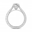 FlyerFit® Platinum Vintage Engagement Ring