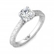 FlyerFit® Platinum Vintage Engagement Ring