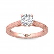FlyerFit® 14K Pink Gold Vintage Engagement Ring