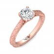 FlyerFit® 14K Pink Gold Vintage Engagement Ring