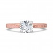 FlyerFit® 18K Pink Gold Shank And White Gold Top Vintage Engagement Ring