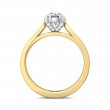 FlyerFit® 18K Yellow Gold Shank And White Gold Top Solitaire Engagement Ring