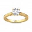 FlyerFit® 14K Yellow Gold Vintage Engagement Ring