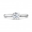 FlyerFit® 14K White Gold Solitaire Engagement Ring