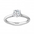 FlyerFit® 14K White Gold Solitaire Engagement Ring