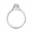FlyerFit® 14K White Gold Solitaire Engagement Ring